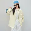 Camisa Fina para Meninas 2026 Nova Outono Estilosa Casual Média e Grande Infantil Estilo Coreano Versátil Super Bonita Jaqueta