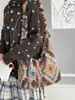 Bolso Nuevo Estilo Invierno con Cordón, Se Puede Llevar al Hombro o Cruzado, Gran Capacidad, Bolso Estilo Ins Coreano para Mujer