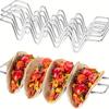 Soporte para tacos de acero inoxidable para panqueques mexicanos, disponible en stock en el extranjero.