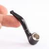 Mini Cachimbo Pequeno Personalizado e Criativo Plástico Preto com Pote de Ferro Mini Porta-Cigarro Portátil Conjunto de Fumar Masculino de Uma Peça