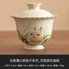 Fabricante Conejo Ru Horno Tazón Cubierto Juego de Taza de Té Una Olla Dos Tazas Tazón de Té de Cerámica Portátil Individual de Alta Gama con Tapa