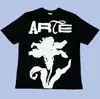 Arte Antwerp Versão de Luxo Estilo de Rua Americano Estampa Retro Camiseta Casual Masculina de Manga Curta Tendência