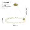 Lámpara colgante minimalista francesa con forma de frijol curvado, decoración de bola blanca lechosa de moda, lámpara colgante lineal larga para mesa de isla de comedor