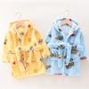 Batas de baño para niños transfronterizas, pijamas, batas de franela extralargas, ropa para el hogar, ropa para el hogar con capucha de vellón coral para niños pequeños y medianos
