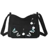 Bolso de mano transfronterizo para mujer, nuevo estilo 2026, bolso de hombro para mujer, bordado de mariposa de PU, gran capacidad, bolso cruzado, adecuado para madres de mediana edad