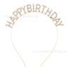 Diadema de fiesta de cumpleaños europea y americana, diadema para el pelo de aleación, letras HAPPY BIRTHDAY, diadema de feliz cumpleaños, fabricantes de origen