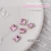 Internet Celebridade Menina Rosa Ponta Fundo Amor Diamante Unha Acessórios Super Flash Coração Torto Multi-facetado Vidro Diamante Cristal Joias