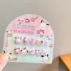 Novas Peças de Nail Art Sanrio para Crianças Elfo da Chuva Kuromi Unhas Usáveis para Meninas Adesivos de Unha Autoadesivos para Meninas de 5 a 12 Anos