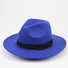 Fotografía Callejera Europea y Americana Imitación Lana Estilo Retro Británico Sombrero de Jazz para Hombres y Mujeres Sombrero de Ala Ancha Sombrero de Fieltro Parasol Versátil