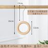 Tienda de Ropa Percha Especial Gancho S Gancho de Madera a Juego Anillos de Madera de Tronco Anillo para Bolsas de Madera Maciza Gancho para Bufandas