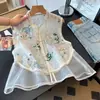 Chaleco de Seda Reductor de Edad de Calidad Garantizada para Mujeres de Mediana Edad, Estilo Delgado de Verano, Nuevo Estilo Chino, Top Chaleco de Malla Retro de Gama Alta