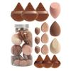 Huevos de maquillaje de belleza con botella flotante de 15 piezas transfronterizos, esponja súper suave, borla para polvos, huevos de maquillaje de doble uso húmedo y seco, delicados, no comen polvos