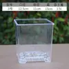 Maceta de cultivo cuadrada transparente de acrílico, hidropónica, transpirable, tipo vidrio falso, engrosada, alta transparencia, alto aspecto, para orquídeas