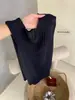Wgwe9417 Ropa de Mujer Shisanxing de Guangzhou 2026 Verano Nuevo Chaleco de Punto sin Mangas de Cuello Redondo de Gama Alta