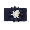 Novos Acessórios de Cabelo Europeus e Americanos para Crianças Faixa de Cabelo com Flor de Jacquard de Nylon para Bebê Faixa de Cabeça com Contraste de Girassol para Fontanela de Bebê