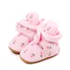 Zapatos de Algodón para Bebé Invierno Suela Suave Zapatos y Calcetines para Bebé de 0 a 1 Año Cálidos Acolchados Forrados de Felpa Zapatos para Recién Nacidos Antideslizantes