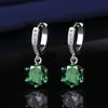 Venda ao vivo Moda Borla Imitação Moissanite Seis garras 2 quilates Brincos Femininos Elegantes Simples Brincos de Fivela de Orelha Brincos