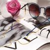 Cadena para Gafas Transfronteriza Nueva Europea y Americana Moda Femenina Cordón de Metal para Colgar en el Cuello Gafas de Sol Cadena para Colgar Mascarilla Europea y Americana