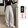 Pantalones deportivos grises de cordón directo de fábrica para mujer, nuevo estilo primavera y otoño 2026, pantalones casuales holgados que estilizan