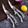 Tijeras de Cocina Multifuncionales Acero Inoxidable 3CR13 | Tijeras para Aves de Uso Rudo para Huesos de Pollo Carne Pescado Verduras | Mango Ergonómico de PP Antideslizante | Hoja Gruesa Afilada | Abrebotellas Raspador de Peces | Herramienta de Cocina Profesional para Restaurante Hogar