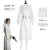 [Pronta Entrega] Star Wars Princesa Leia Vestido Branco Fantasia Cosplay Fantasia de Halloween Vestido Feminino