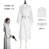 [Pronta Entrega Z] Cosplay Star Wars Princesa Leia Vestido Longo Branco Fantasia de Cosplay para Halloween