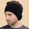 Orelheiras Quentes de Lã Faixa de Cabelo de Lã para Corrida Lã Austríaca de Alta Elasticidade Proteção contra Frio Respirável Máscara de Olhos Proteção de Orelha para Ciclismo