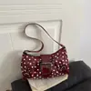 Bolso de hombro cruzado de moda con hebilla de lunares para mujer 2026 nuevo estilo coreano moda gran capacidad versátil para el hombro o la axila