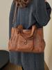Bolso cruzado de gran capacidad para mujer, bandolera informal, estilo retro, portátil, para hombro