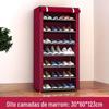 Sapateira Simples Multicamadas Montagem com Tubo de Aço Armário de Sapatos à Prova de Poeira Dormitório Estudantil Armário de Armazenamento Doméstico Sapateira Econômica Sapateira