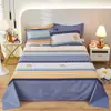 Sábana 100% Algodón Puro, Estilo Fresco Funda de Almohada de Algodón Simple para Cama Individual, Sábana de Una Pieza de Algodón Lavado, Juego de Tres Piezas para Dormitorio Estudiantil