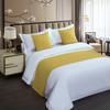 Roupa de Cama de Hotel de Cor Sólida, Toalha de Pé de Cama de Luxo Leve, Bandeira de Cama Estilo Nórdico para Pousadas, Cobertura de Cama, Toalha de Cama Simples
