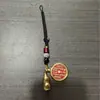 Nuevo llavero colgante de moneda de latón Shangui giratoria con borla de cinabrio, colgante Bagua, llavero de calabaza del Año del Dragón