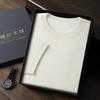 Nuevo suéter de cachemira para primavera y verano para hombre, manga corta, cuello redondo, cachemira pura, 68 hilos, tejido fino, talla grande, camiseta de manga corta