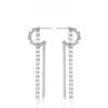 Pendientes Simétricos de Cadena de Bambú Dorado, Versátiles y Elegantes, Estilo Largo con Sensación de Alta Calidad, Modernos y Lujosos, Diseño Único