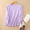 Delicado Suave Sin Costuras Una Pieza 100. Suéter de Cachemira con Cuello Redondo para Mujer Otoño e Invierno Elegante Adelgazante Básico