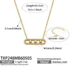 Colar Deslizante Mili Três Diamantes Ins Totalmente Diamantado Geométrico Zircônia Conjunto de Joias de Temperamento Leve de Luxo