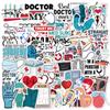 50 pegatinas con la temática "Amo al Doctor", grafiti, para portátil, refrigerador, teléfono móvil, taza de agua