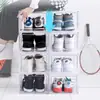 Caja de Zapatos Transparente de Plástico Duro Magnética Tipo Cajón Caja de Almacenamiento de Zapatos Aj Engrosado Estante para Zapatos Ahorrador de Espacio Gabinete para Zapatos Gabinete de Apertura Lateral