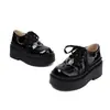 Sapatos Femininos de Salto Único Tamanho Grande Transfronteiriço 34-44, Estilo Europeu e Americano Bico Redondo Sapatos de Verniz de Salto Grosso, Sapatos de Couro de Cor Sólida Salto Alto Decotados