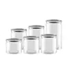 Frasco de Plástico Transparente para Nueces con Tapa de Aluminio en Espiral Fácil de Romper, Contenedor de Almacenamiento Sellado para Mariscos y Frutas Secas, Lata de Plástico Transparente de Fácil Apertura