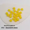 Colección de Cuentas Redondas Acrílicas de Color Sólido Pulsera Collar Cadena para Teléfono Móvil Cuentas Agujero Recto Básico Joyería Colorida Cuentas Sueltas