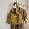 Bolso de Lona de Pana de Gran Capacidad para Mujer 2024 Nuevo Estudiante Viajero Bolso de Mano Moda Casual Bolso Tote de Hombro