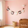 Bandeirola de Urso com Pompons Tema Floresta para Aniversário Infantil, Decoração de Primeiro Aniversário, Sessão de Fotos, Celebração de 100 Dias, Decoração de Aniversário, Conjunto Completo de Números
