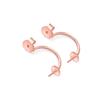 S925 Acessórios de Prata Esterlina DIY Pérola Vazia Titular Strass Bandeja Brincos Ouro Rosa Banhado A Ouro Brincos Tomada de Fábrica