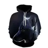 Sudadera Deportiva con Impresión Digital 3D de Cabeza de Lobo Nueva de Amazon Transfronteriza, Sudadera con Capucha Casual de Moda Holgada para Hombre