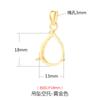 Pingente Gota de Água Porta Vazio Prata de Lei 925 Colar Pingente Fivela Acessórios de Joalheria DIY Design de Nicho Jade Cera de Abelha Porta Prata
