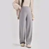 Calça casual de maternidade, solta, macia, amiga da pele, espessa, calça comprida para grávidas, adequada para outono e inverno, adequada para uso externo, com bom caimento, calça de maternidade pantalona