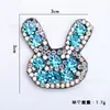 Atacado Strass Azul Cor AB Urso Flor Coração Patch de Tecido Roupas Acessórios de Hotfix Diamante Patch para Sapato Bolsa Patch Acessórios de Joias