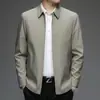 Chaquetas de Primavera y Otoño para Hombres de Mediana Edad y Mayores, Marca de Alta Gama Estilo Nuevo Solapa Casual de Negocios Ropa Exterior, Ropa para Hombre de Papá